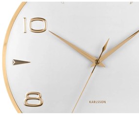 Karlsson 6017WH designerski zegar ścienny biały, średnica  40 cm