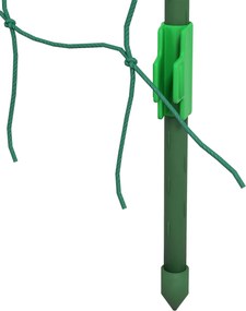 Outsunny Trellis, Podpora dla roślin pnących, Regulowane szpaler, Siatka roślinna, Konstrukcja roślinna do ogrodu, balkonu, stal, zielony, 144 x 167 x 206 cm
