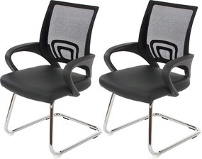 Krzesło konferencyjne Afragola (zestaw 2 sztuk),  czarny