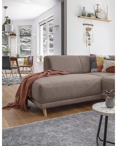 Brązowy rozkładany/ze schowkiem narożnik (lewostronny/w kształcie litery L) Classy Sophie – Miuform