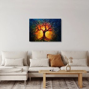 Obraz na szkle - Drzewo życia w mozaice (70x50 cm)