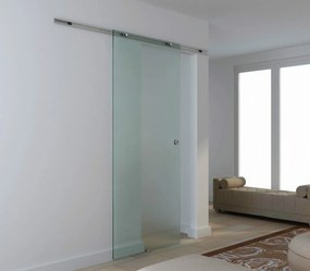 HOMCOM Drzwi Przesuwne Szklane Przezroczyste 1025 x 2050 mm Minimalistyczny Styl do Domu | Aosom PL