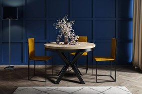 Okrągły stół rozkładany industrialny Narvic 100-176 cm