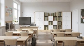 Nowoczesna meblościanka do sali lekcyjnej Blox Base 9