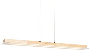 Rustykalna drewniana lampa wisząca z wbudowanym LED i ściemniaczem dotykowym - Platina Rustykalny / Vintage Oswietlenie wewnetrzne