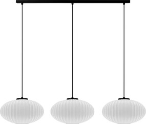 Wisząca lampa z trzema kloszami biała A6-F81