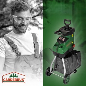 Rozdrabniacz do gałęzi DIOX+2x worek 60l, 3100W czarny/zielony Gardebruk