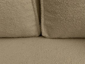 Rozkładana narożna sofa SMART BOUCLE 232x143 cm, ciemnobeżowa, uniwersalna