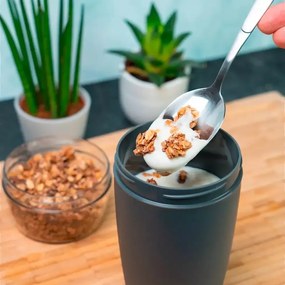 Westmark Dwuczęściowy pojemnik na przekąski, 700 ml, antracytowy, S