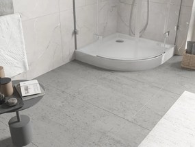 Mexen Flow+ brodzik półokrągły 80 x 80 cm, biały połysk - 46Q108080H