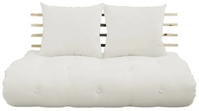 Sofa rozkładana z jasnobeżowym obiciem Karup Design Shin Sano Natural