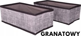 Organizer tekstylny Granatowy 28x14x10 cm komplet 2 sztuk do domu biura