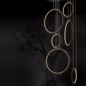 Designerska lampa ściemnialna Ledowe Okręgi No.8 In 90 cm