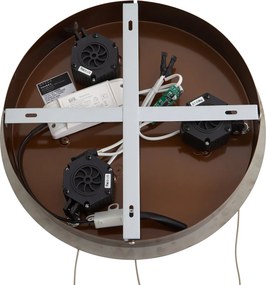 Designerska lampa wisząca różowe złoto z bursztynowym szkłem z wbudowanym LED 3-stopniowo ściemnialna 3-punktowa Easylift - Fiera