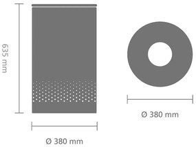 Metalowy kosz na pranie w kolorze matowej czerni 60 l – Brabantia