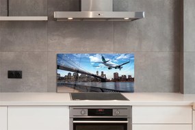 Panel nad Blat Kuchenny Samolot w Chmurach nad Miastem