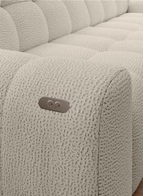 Narożnik COCOON S w układzie L z elektryczną regulacją siedziska Lewostronny w tkaninie JAGUAR 02