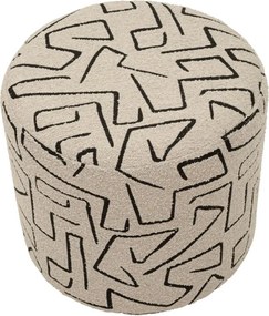 Beżowy puf z materiału bouclé Nairobi – Mauro Ferretti