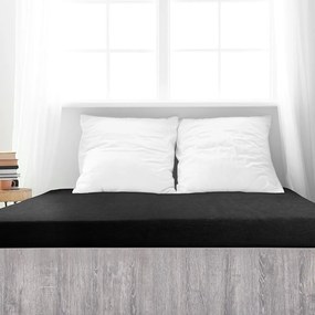 4Home prześcieradło frotte Perfect czarny, 90 x 200 cm