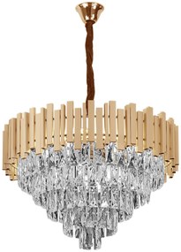 Lampa Wisząca z Kryształami G052-CP 60CM Złota