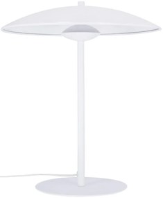 Biała lampa stołowa LED z metalowym kloszem (wysokość 41 cm) Lund – Candellux Lighting