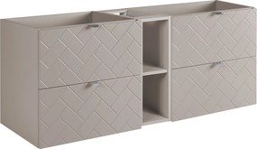 Meble łazienkowe, Kaszmir, 140 x 57 x 46 cm, uchwyty srebrne