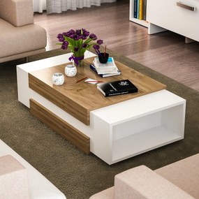 Stolik kawowy Nora White Walnut