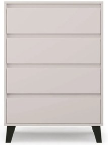 Kaszmirowa komoda z 4 szufladami na nóżkach - Bilgo 5X