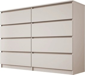 Komoda: 8 szuflad, kaszmir, 139 x 102 x 39 cm