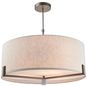 Endon 72635 - Żyrandol na drążku HAYFIELD 3xE27/40W/230V matowy chrom/szary