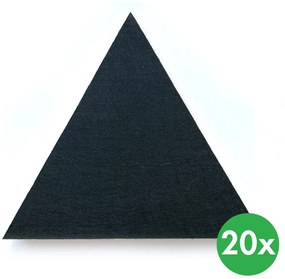 Panel akustyczny, samoprzylepny, trójkąt, 20x20x20 cm, 20 szt, czarne