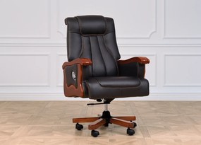 Stylowy skórzany fotel gabinetowy Prestige. Klasyczny fotel do biura. Ekskluzywny design i wysoka jakość. Meble gabinetowe do kancelarii.