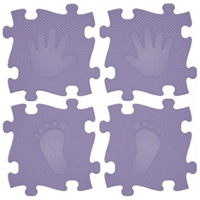 Woopie mata sensoryczna ortopedyczna puzzle ręce i nogi 16 el. - kolor fioletowy