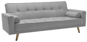 Szara rozkładana sofa NESTOR VELVET