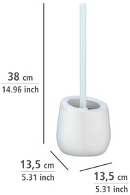 Biała ceramiczna szczotka do WC Wenko Badi