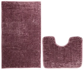 Restilo Komplet dywaników łazienkowych Bati bordowy, 2 szt. 50 x 80 cm, 40 x 50 cm