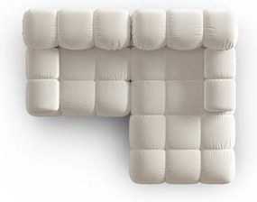 Beżowy aksamitny narożnik modułowy (prawostronny) Bellis – Micadoni