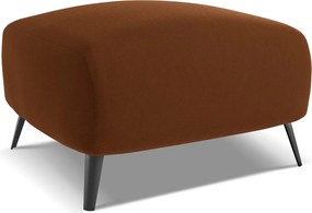 Pufa - z tkaniny welwetowej - terakota - MALIE