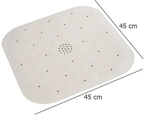 Antypoślizgowa mata do brodzika NATUAL RUBBER, 45 x 45 cm