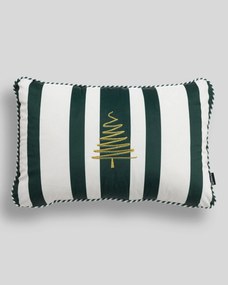 Poszewka na poduszkę Green &amp; White Noel 60x40 cm