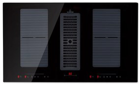 Klarstein Full House 90cm 4 Strefy Gotowania Płyta Indukcyjna z Okapem Czarny