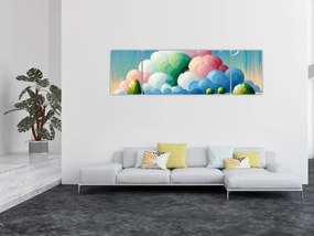 Obraz - Krajobraz z chmurą (170x50 cm)