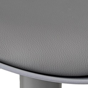 Szare hokery z imitacji skóry z regulowaną wysokością zestaw 2 szt. (wysokość siedziska 56,5 cm) – Casa Selección