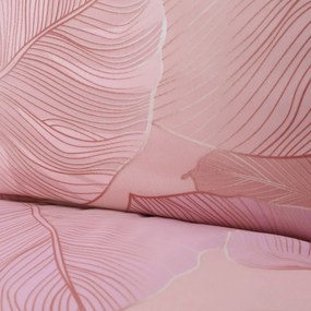 Komplet pościeli z mikrofibry GALLO różowa 160x200 cm HOMLA