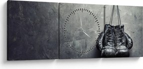 Obraz rękawic bokserskich (z zegarem) (90x30 cm)