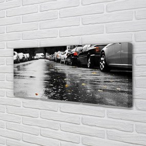 Zdjęcie na płótnie Samochód na Jesiennej Drodze