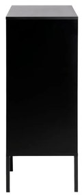Czarno-naturalna wysoka komoda w dekorze dębu 80x103 cm Seaford – Actona