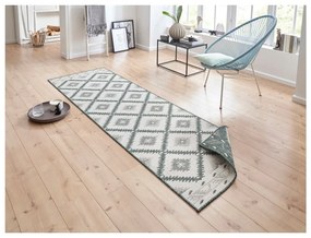 Zielono-kremowy chodnik odpowiedni na zewnątrz NORTHRUGS Malibu, 250x80 cm