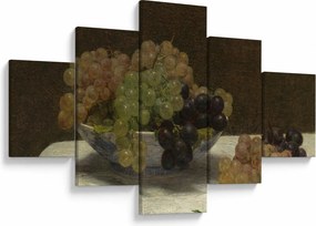 Obraz - Henri Fantin-Latour, Still Life with Grapes and a Carnation, reprodukcje (125x70 cm)
