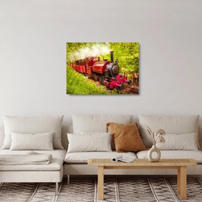 Obraz na szkle pociągu parowego (70x50 cm)